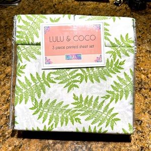 LULU & COCO Fern Pattern - 3 Piece Sheet Set